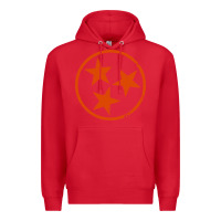 Red tennessee flag vintage grunge distressed graphic Premium Hoodie - artisFamous
