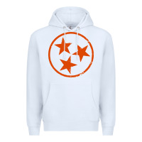 White tennessee flag vintage grunge distressed graphic Premium Hoodie - artisFamous