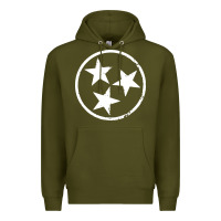 Army Green tennessee flag vintage grunge distressed graphic Premium Hoodie - artisFamous