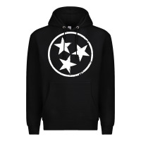Black tennessee flag vintage grunge distressed graphic Premium Hoodie - artisFamous