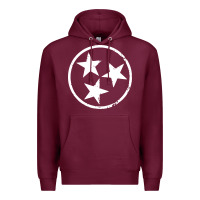 Burgundy tennessee flag vintage grunge distressed graphic Premium Hoodie - artisFamous
