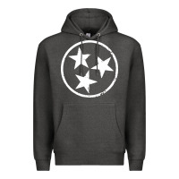 Charcoal Heather tennessee flag vintage grunge distressed graphic Premium Hoodie - artisFamous
