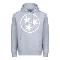 Heather Grey tennessee flag vintage grunge distressed graphic Premium Hoodie - artisFamous
