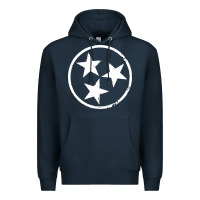 Navy tennessee flag vintage grunge distressed graphic Premium Hoodie - artisFamous