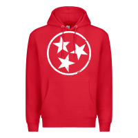 Red tennessee flag vintage grunge distressed graphic Premium Hoodie - artisFamous