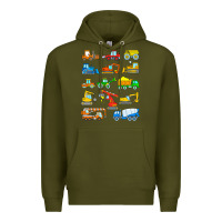Army Green construction excavator shirt for boys girls men and women t shirt Premium Hoodie - artisFamous