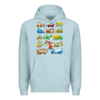 Blue Mist construction excavator shirt for boys girls men and women t shirt Premium Hoodie - artisFamous