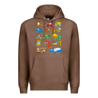Chestnut construction excavator shirt for boys girls men and women t shirt Premium Hoodie - artisFamous
