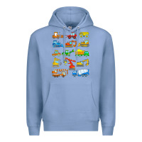 Colony Blue construction excavator shirt for boys girls men and women t shirt Premium Hoodie - artisFamous