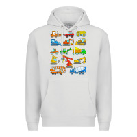 Dove Grey construction excavator shirt for boys girls men and women t shirt Premium Hoodie - artisFamous