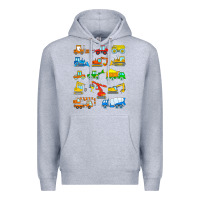 Heather Grey construction excavator shirt for boys girls men and women t shirt Premium Hoodie - artisFamous