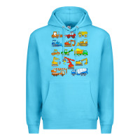 Ocean Blue construction excavator shirt for boys girls men and women t shirt Premium Hoodie - artisFamous