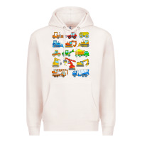 Pale Pink construction excavator shirt for boys girls men and women t shirt Premium Hoodie - artisFamous