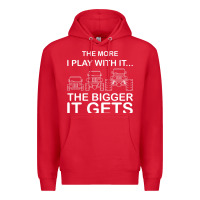 Red cool the more i play with it...the bigger it gets men women t shirt Premium Hoodie - artisFamous