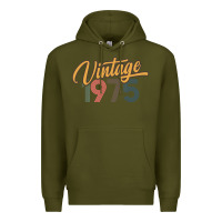 Army Green retro vintage 1975 women's Premium Hoodie - artisFamous