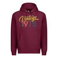 Burgundy retro vintage 1975 women's Premium Hoodie - artisFamous