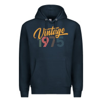 Navy retro vintage 1975 women's Premium Hoodie - artisFamous
