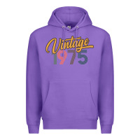 Purple retro vintage 1975 women's Premium Hoodie - artisFamous