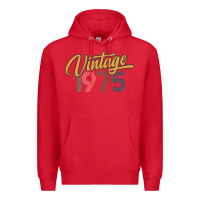 Red retro vintage 1975 women's Premium Hoodie - artisFamous