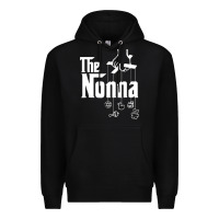 Black The Nonna! Italy Grandmother Baby Hang Toys Premium Hoodie - artisFamous