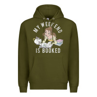 Army Green beauty and the beast belle my weekend is booked t shirt Premium Hoodie - artisFamous