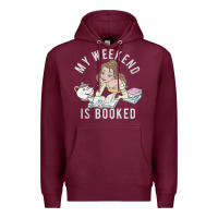 Burgundy beauty and the beast belle my weekend is booked t shirt Premium Hoodie - artisFamous