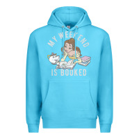 Ocean Blue beauty and the beast belle my weekend is booked t shirt Premium Hoodie - artisFamous
