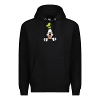 Black goofy pocket goofy pocket t shirt Premium Hoodie - artisFamous