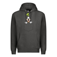 Charcoal Heather goofy pocket goofy pocket t shirt Premium Hoodie - artisFamous