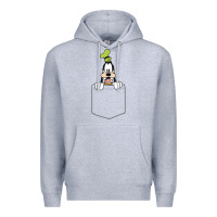 Heather Grey goofy pocket goofy pocket t shirt Premium Hoodie - artisFamous
