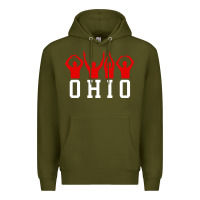 Army Green vintage state of ohio home pride Premium Hoodie - artisFamous