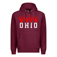 Burgundy vintage state of ohio home pride Premium Hoodie - artisFamous