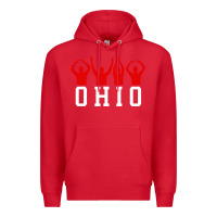 Red vintage state of ohio home pride Premium Hoodie - artisFamous