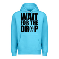 Ocean Blue wait for the drop i dubstep bass subwoofer dance music Premium Hoodie - artisFamous