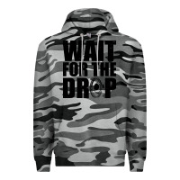 Slate Camo wait for the drop i dubstep bass subwoofer dance music Premium Hoodie - artisFamous
