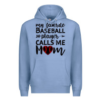 Colony Blue womens my favorite baseball player calls me mom Premium Hoodie - artisFamous