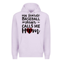 Lilac womens my favorite baseball player calls me mom Premium Hoodie - artisFamous