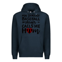 Navy womens my favorite baseball player calls me mom Premium Hoodie - artisFamous
