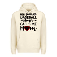 Sandshell womens my favorite baseball player calls me mom Premium Hoodie - artisFamous
