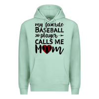 Seafoam womens my favorite baseball player calls me mom Premium Hoodie - artisFamous