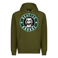 Army Green seattle grunge Premium Hoodie - artisFamous