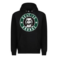 Black seattle grunge Premium Hoodie - artisFamous