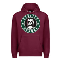 Burgundy seattle grunge Premium Hoodie - artisFamous