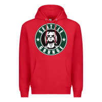 Red seattle grunge Premium Hoodie - artisFamous