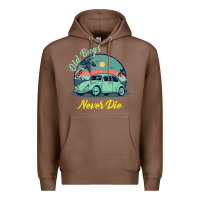 Chestnut Vintage Funny Beetle Bug Distressed Classic Cars Old Bugs Never Die Premium Hoodie - artisFamous