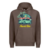 Coffee Vintage Funny Beetle Bug Distressed Classic Cars Old Bugs Never Die Premium Hoodie - artisFamous
