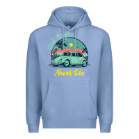 Colony Blue Vintage Funny Beetle Bug Distressed Classic Cars Old Bugs Never Die Premium Hoodie - artisFamous