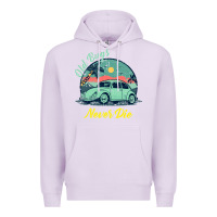 Lilac Vintage Funny Beetle Bug Distressed Classic Cars Old Bugs Never Die Premium Hoodie - artisFamous