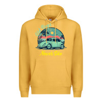 Mustard Vintage Funny Beetle Bug Distressed Classic Cars Old Bugs Never Die Premium Hoodie - artisFamous