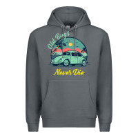 Rock Vintage Funny Beetle Bug Distressed Classic Cars Old Bugs Never Die Premium Hoodie - artisFamous